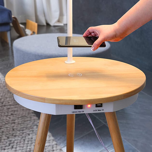 Owen - multifunktionaler Beistelltisch von Brightech mit Leuchte