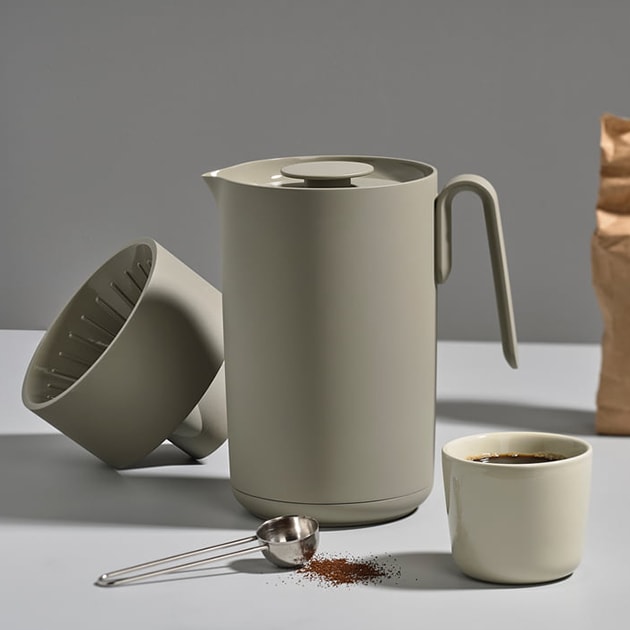 Singles Thermoskanne mit Kaffeefilteraufsatz