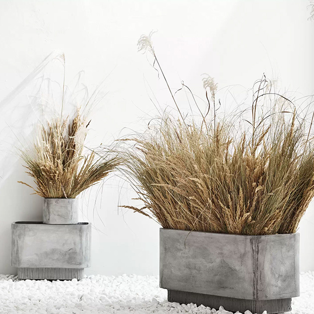 Highlands Planter Blumentöpfe aus Faserbeton für innen und außen
