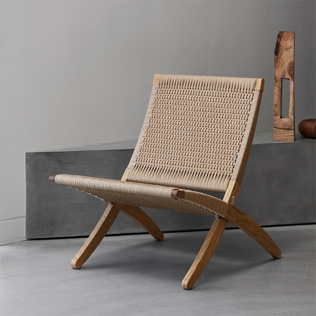 Cuba Chair Klappstuhl von Carl Hansen -Loungestuhl in Flechtoptik für unterschiedliche Wohnbereiche