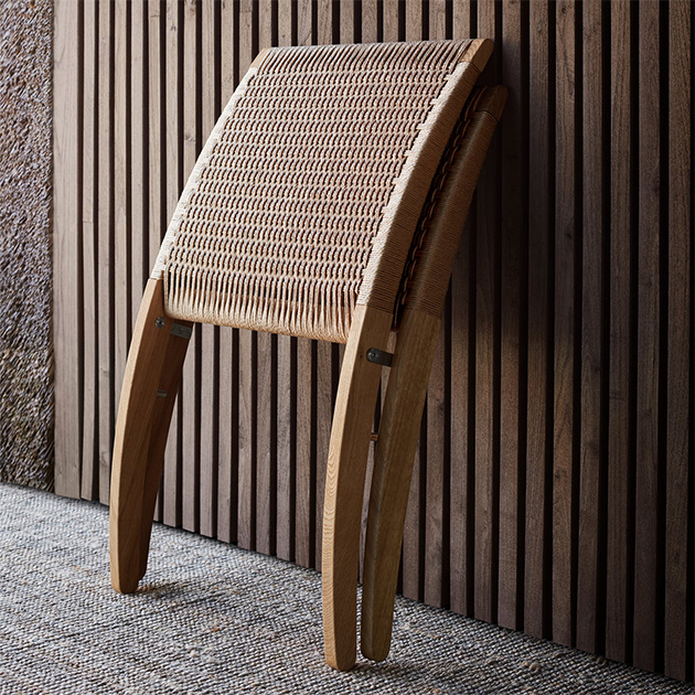 Cuba Chair Klappstuhl von Carl Hansen -Loungestuhl in Flechtoptik für unterschiedliche Wohnbereiche