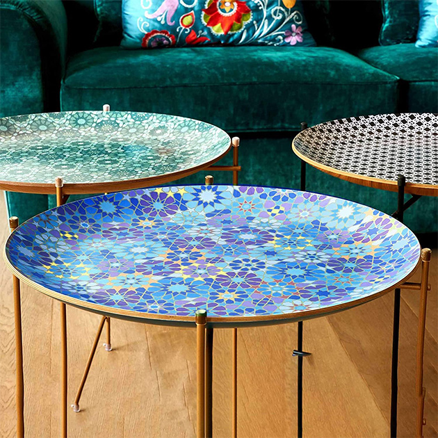 IMAGES D’ORIENT Silsal Beistelltisch mit abnehmbarem Tablett