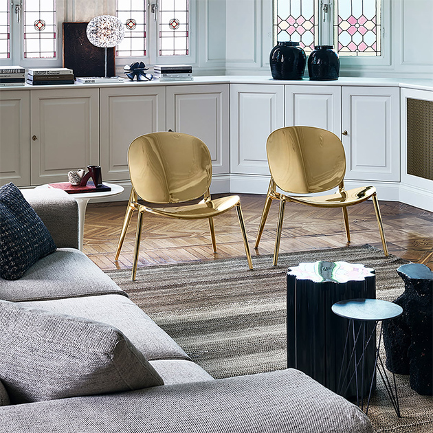 Be Bop Sessel von Kartell auch in Gold metallic