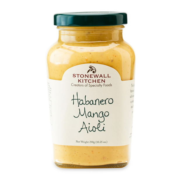 Habanero Mango Aioli von Stonewall Kitchen. Schärfe mit süßlichem Geschmack