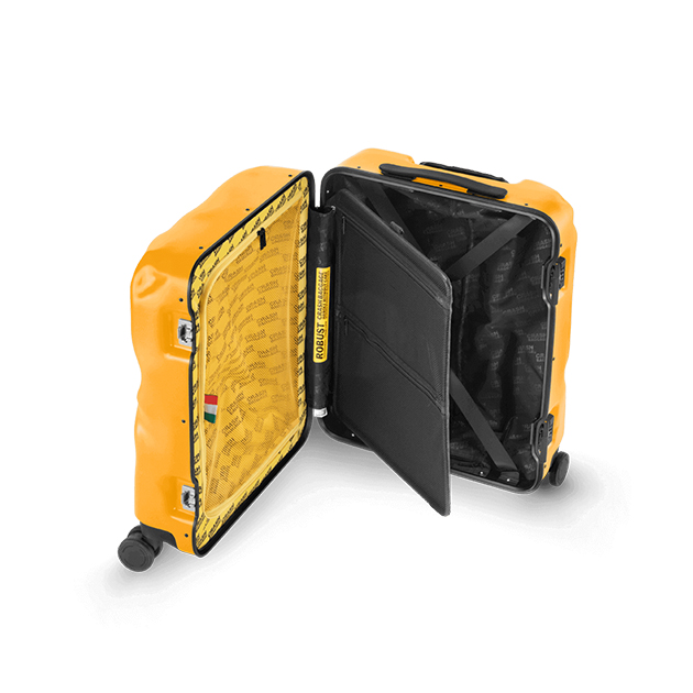 Stylischer Reisekoffer von Crash Baggage – mit Sorgfalt verbeult