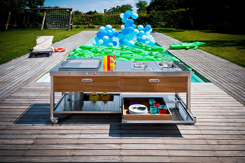 Design-Outdoor 190 Kitchens von ALPES-INOX aus Edelstahl