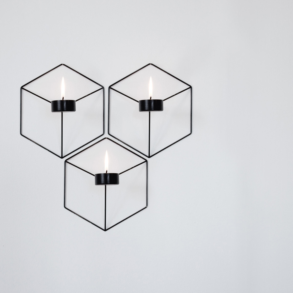 POV Wandteelichthalter – Grafischer Wandschmuck mit Atmosphäre