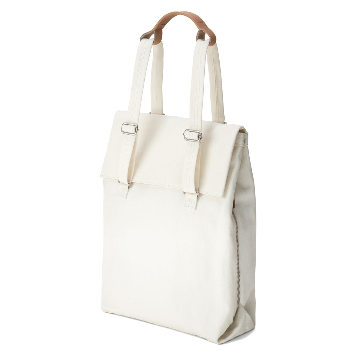 Flap Tote ist Schultertasche und Rucksack aus Bananenfasern