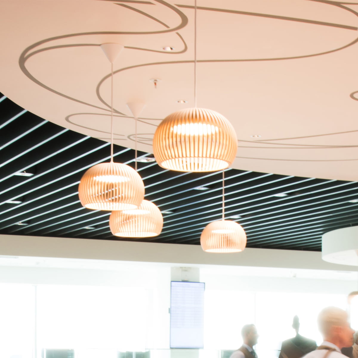 Atto Pendelleuchte von Secto Design aus Birkenholz