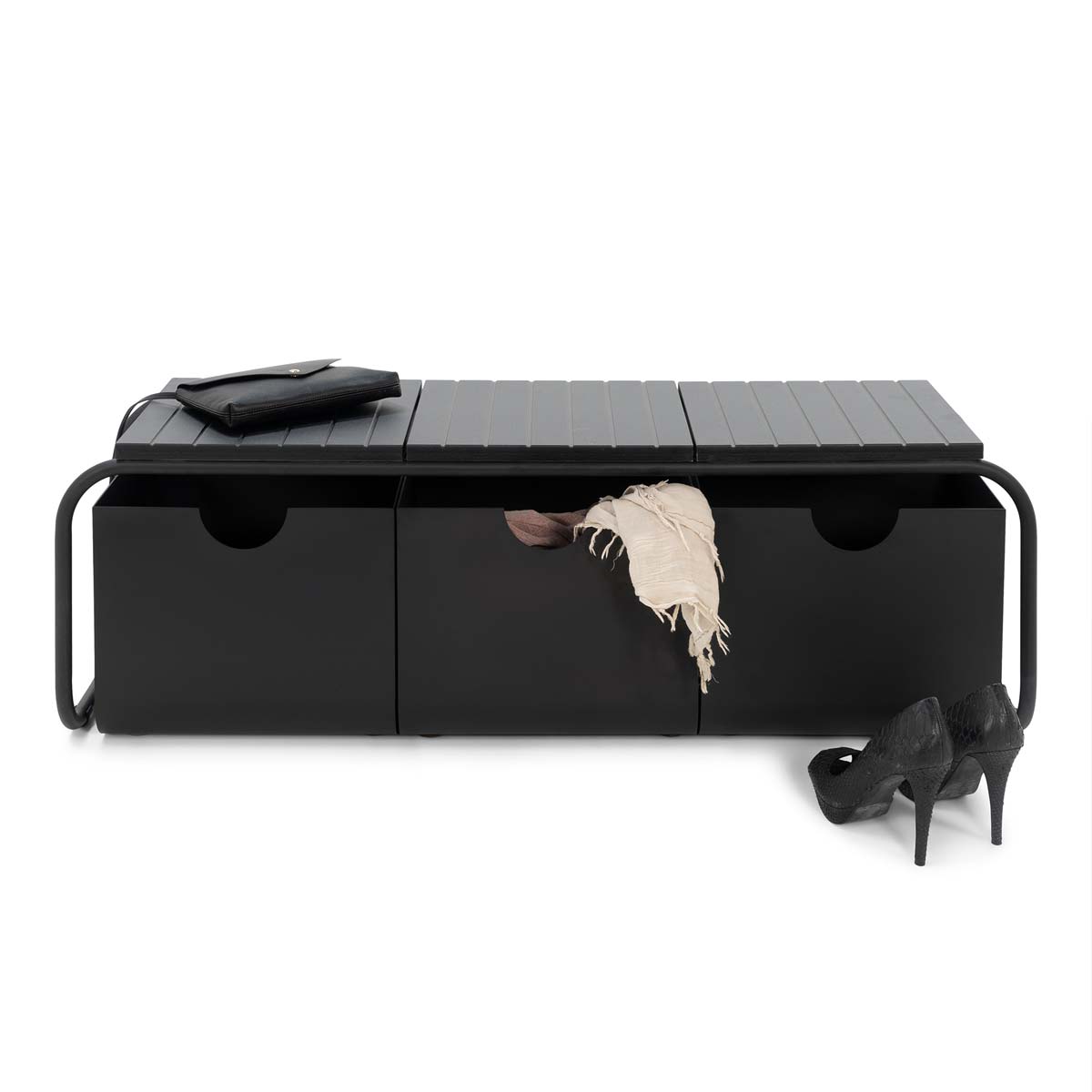 Astoria von Spinder Design – elegante Flurbank mit Aufbewahrung