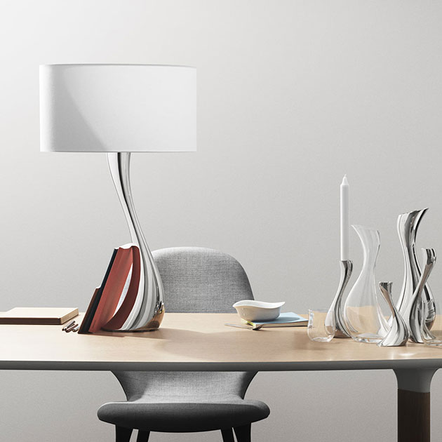 Elegante Cobra Tischleuchte von Georg Jensen