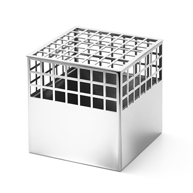 Würfelförmige Matrix Cube Vase von Georg Jensen – auch Stifthalter