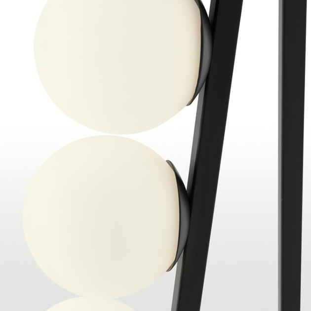 Maxie Stehlampe – Kombination aus Metall und Milchglas