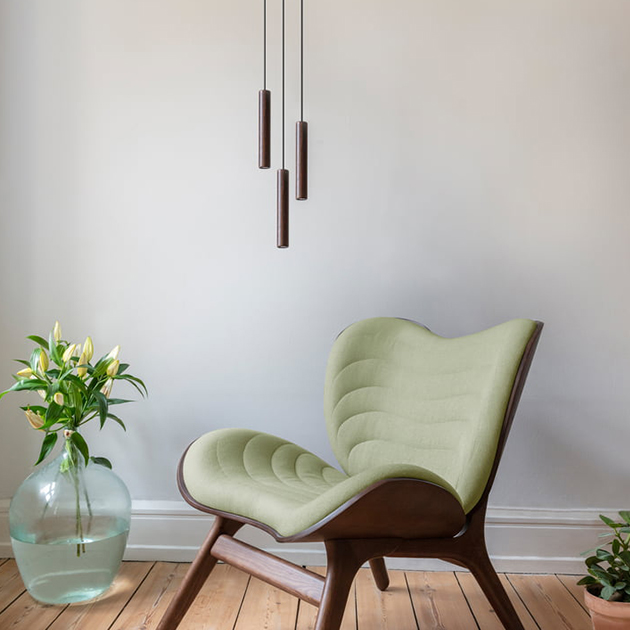 Pendelleuchte Chimes aus Eichenholz von Umage