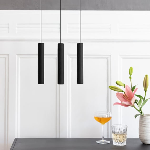 Pendelleuchte Chimes aus Eichenholz von Umage
