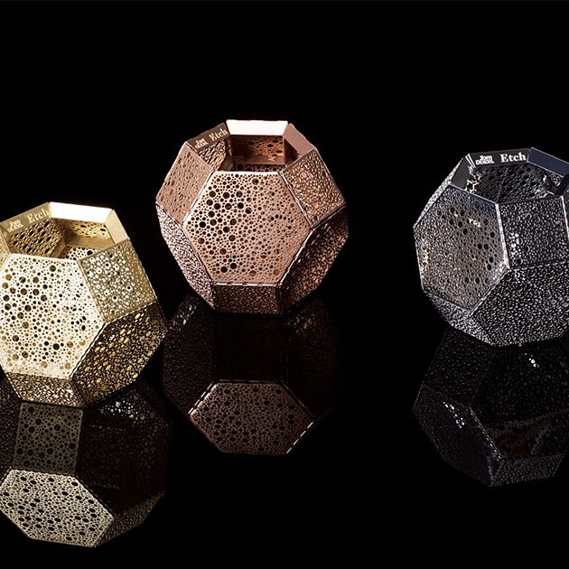 Etch Kupfer Teelichthalter von Tom Dixon