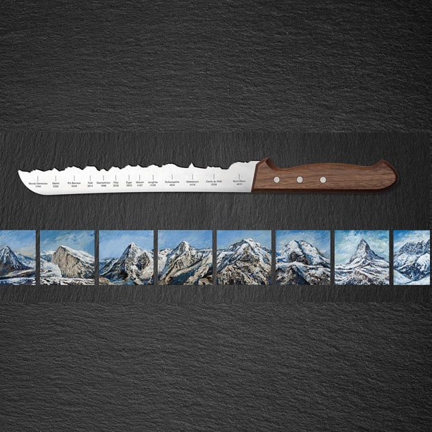 Brotmesser mit Bergpanorama – Best of Switzerland