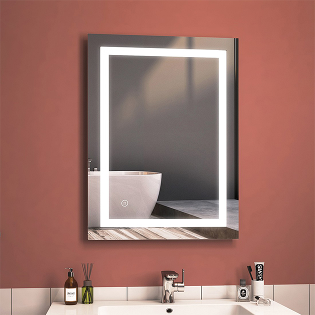Multifunktionaler EMKE-LED Badspiegel mit Touch-Beleuchtung für die Wand